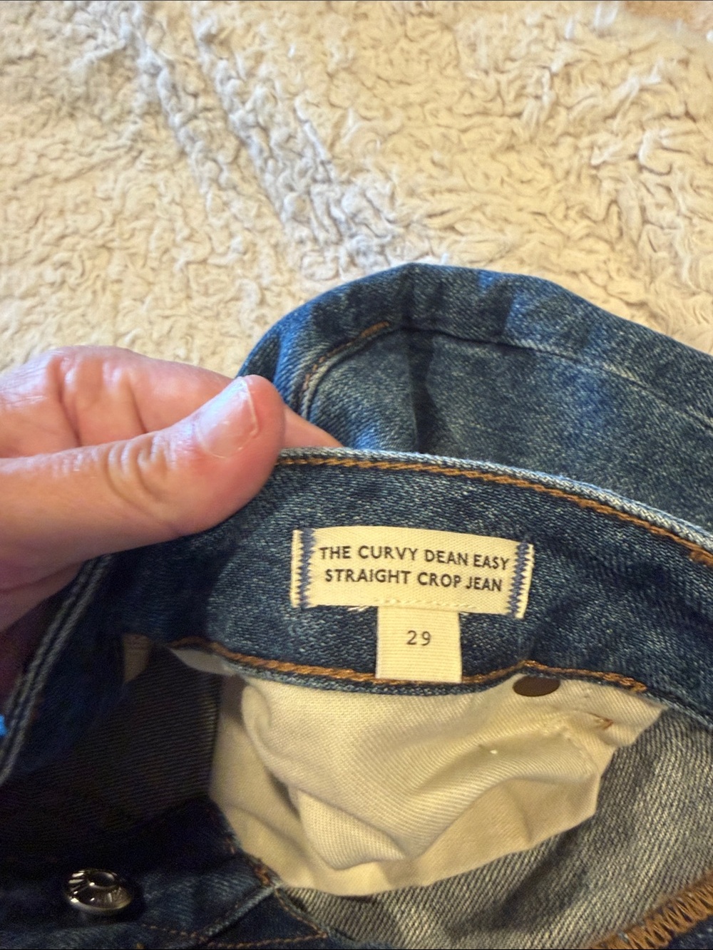Madewell The Curvy Dean Easy Straight Crop Jean Women's Blue Jeans - Picture 4 of 4